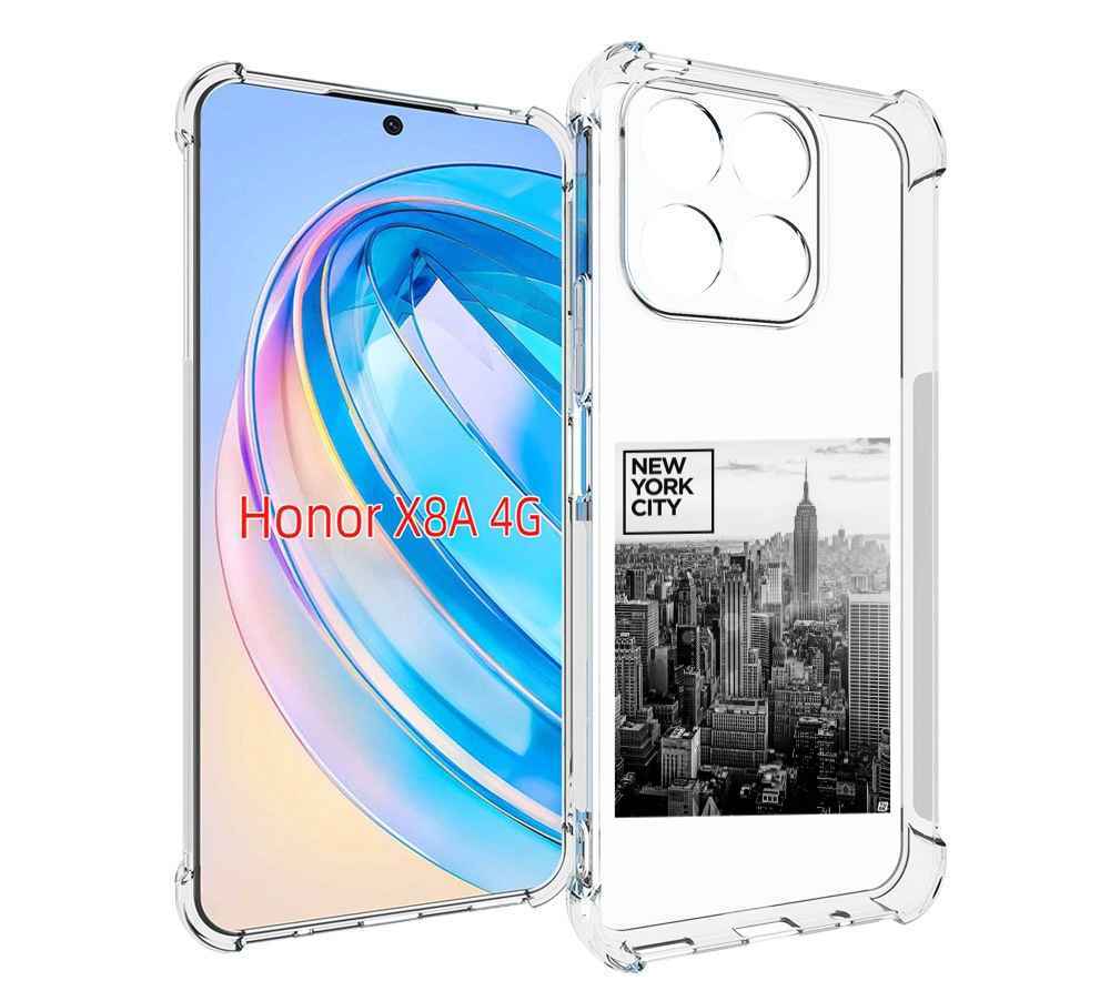

Чехол MyPads черно белый Нью-Йорк для Honor X8a, Tocco