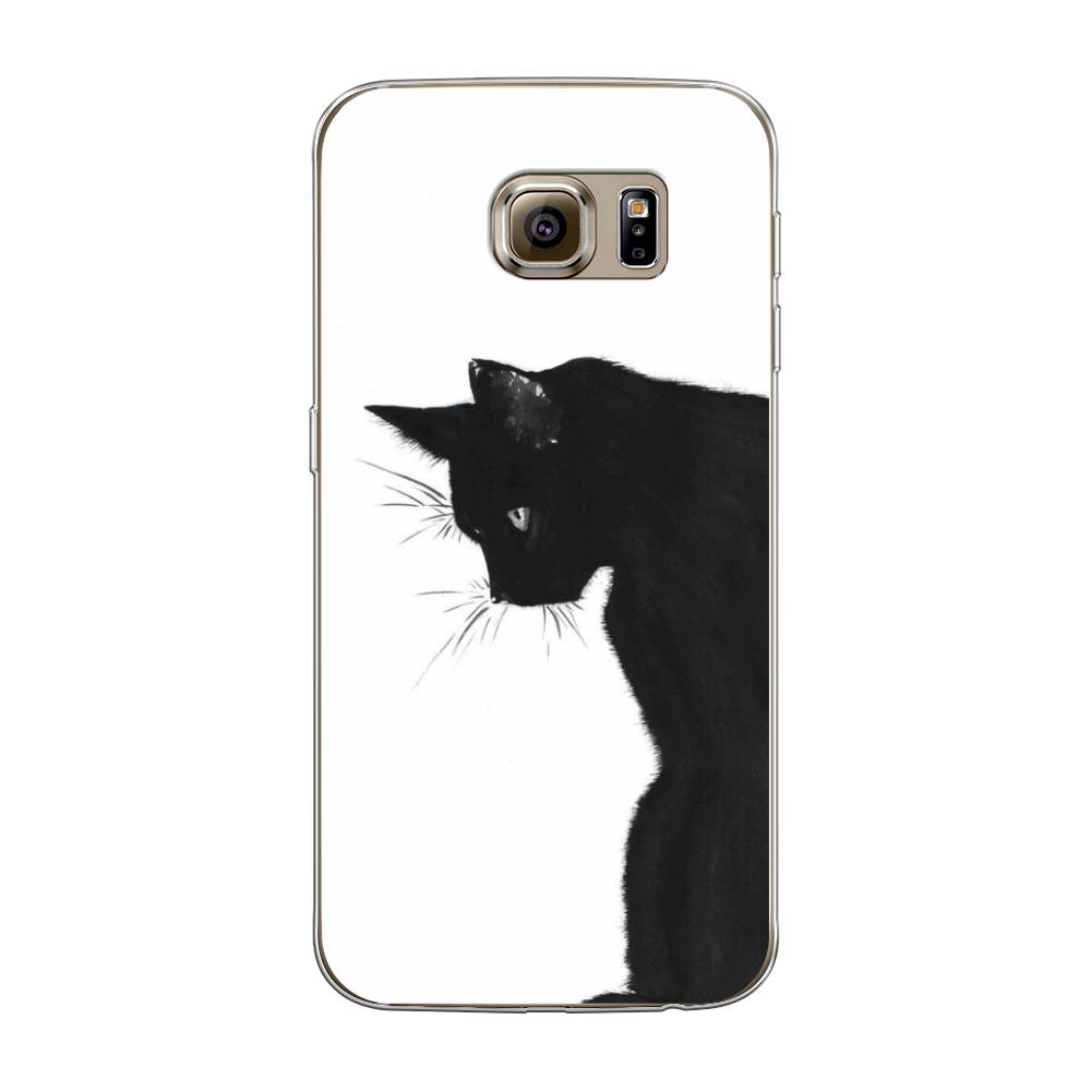 фото Чехол awog "black cat" для samsung galaxy s6