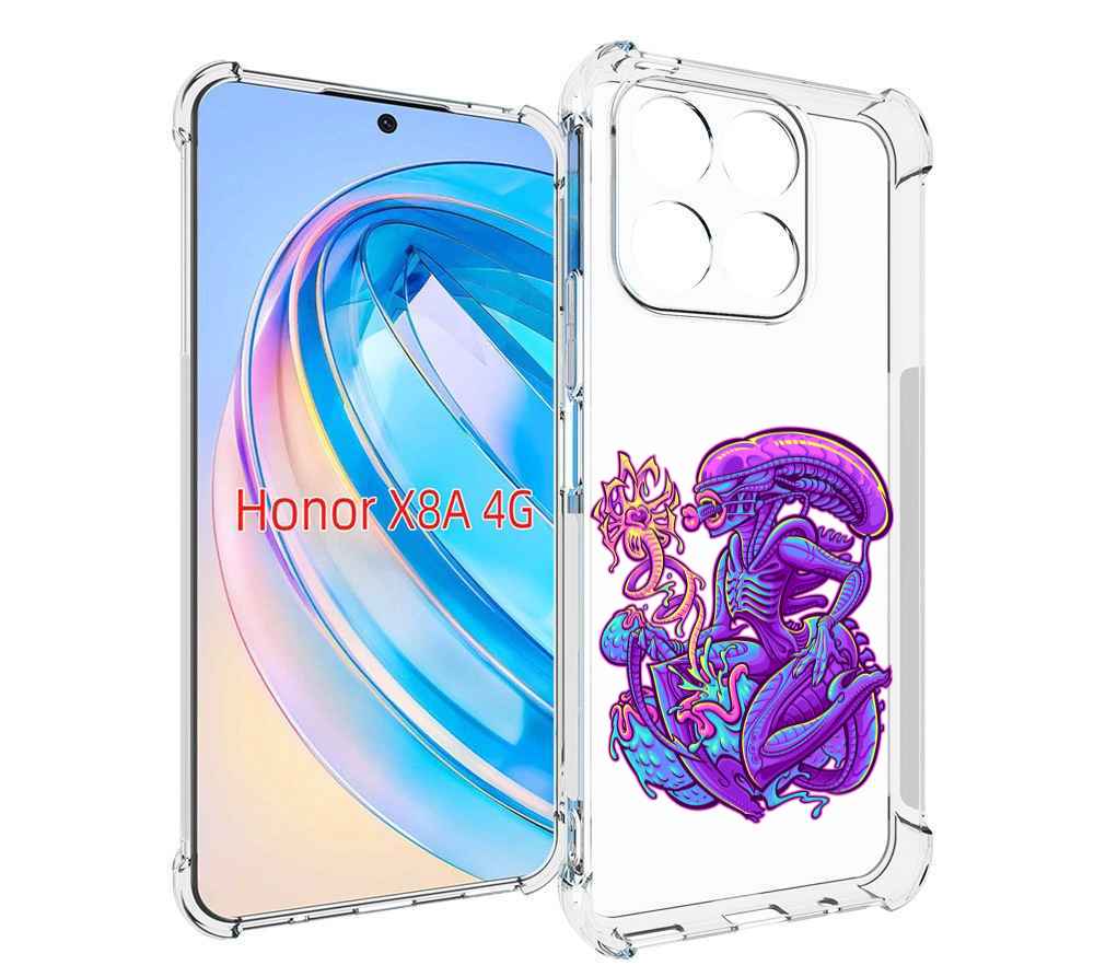 

Чехол MyPads чужой фиолетовый цвет для Honor X8a, Tocco