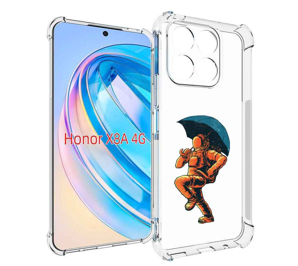 

Чехол MyPads шагающий космонавт с зонтом для Honor X8a, Tocco