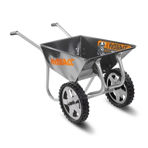 

Тачка строительная садовая Кузбасс двухколесная 120л 2174 ЦИ, Серый