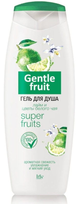 Гель для душа Iris Gentle Fruit Лайм и цветы белого чая многофункциональный смягчающий гель с экстрактом улитки