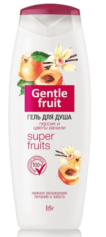 фото Гель для душа iris gentle fruit персик и цветы ванили