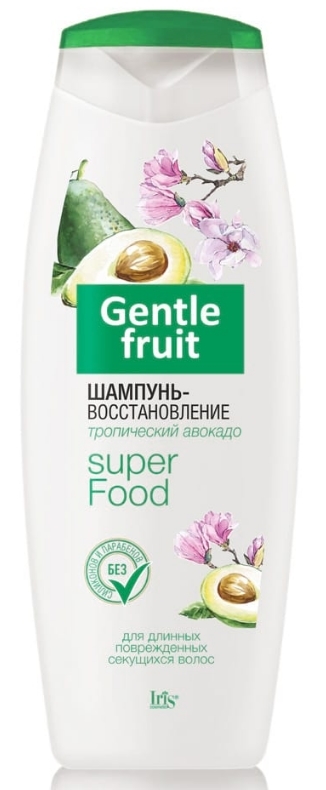 фото Шампунь iris gentle fruit тропический авокадо 400мл