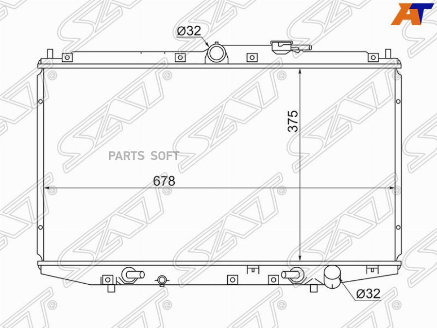 

SAT HD0005-TA1_Радиатор HONDA AVANCIER F23A 2.3 99-03 1шт