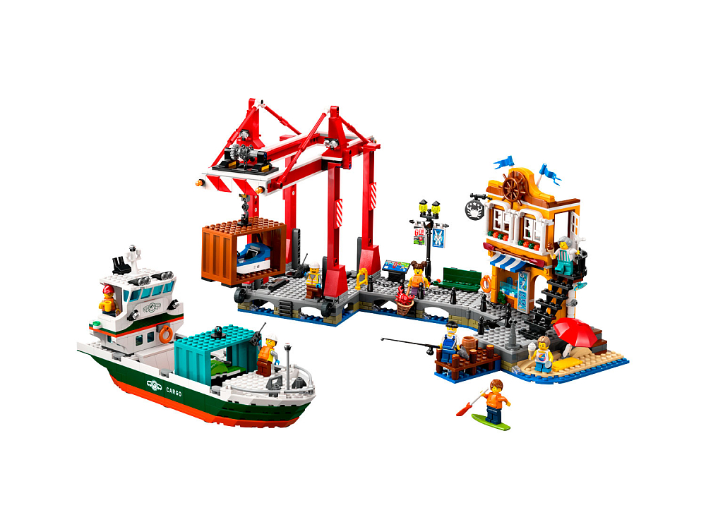 Конструктор LEGO City Морской порт с грузовым судном, 1226 деталей, 60422