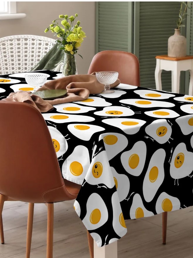 

Скатерть рогожка 145х110 Crazy Getup Eggs