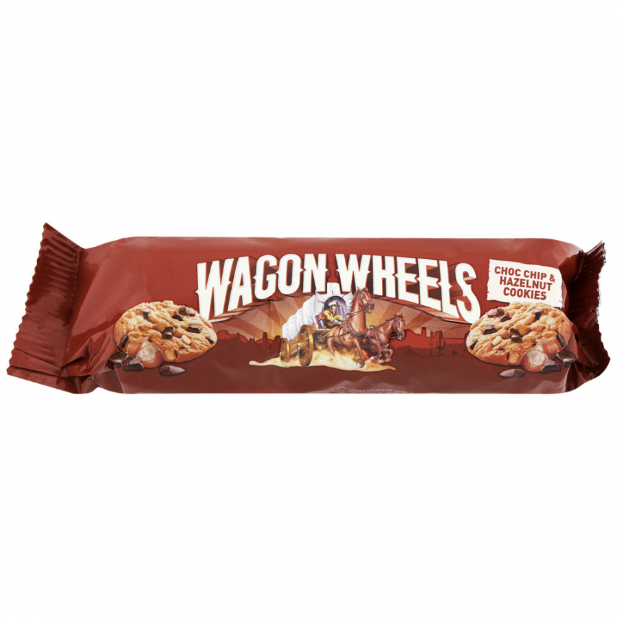 фото Печенье wagon wheels с фундуком и кусочками шоколада 136г