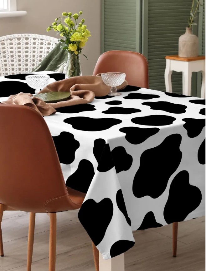 

Скатерть рогожка 145х180 Crazy Getup Cow