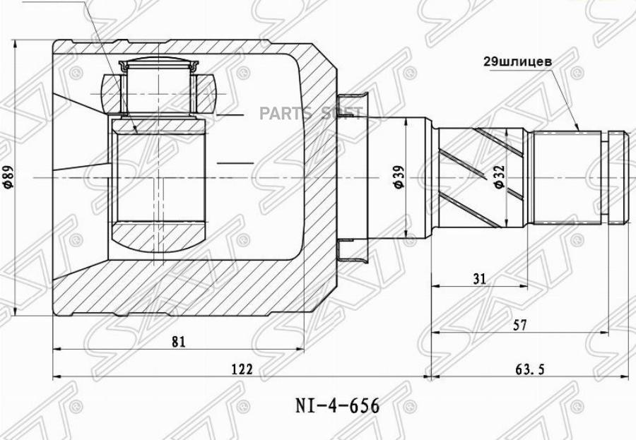 

SAT Шрус внутренний LH NISSAN MAXIMA/CEFIRO A32/33