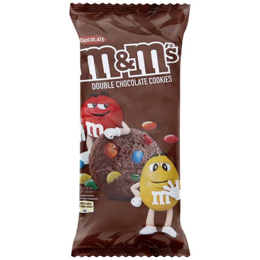 фото Печенье m&ms хрустящее с драже с молочным шоколадом 180г m&m's