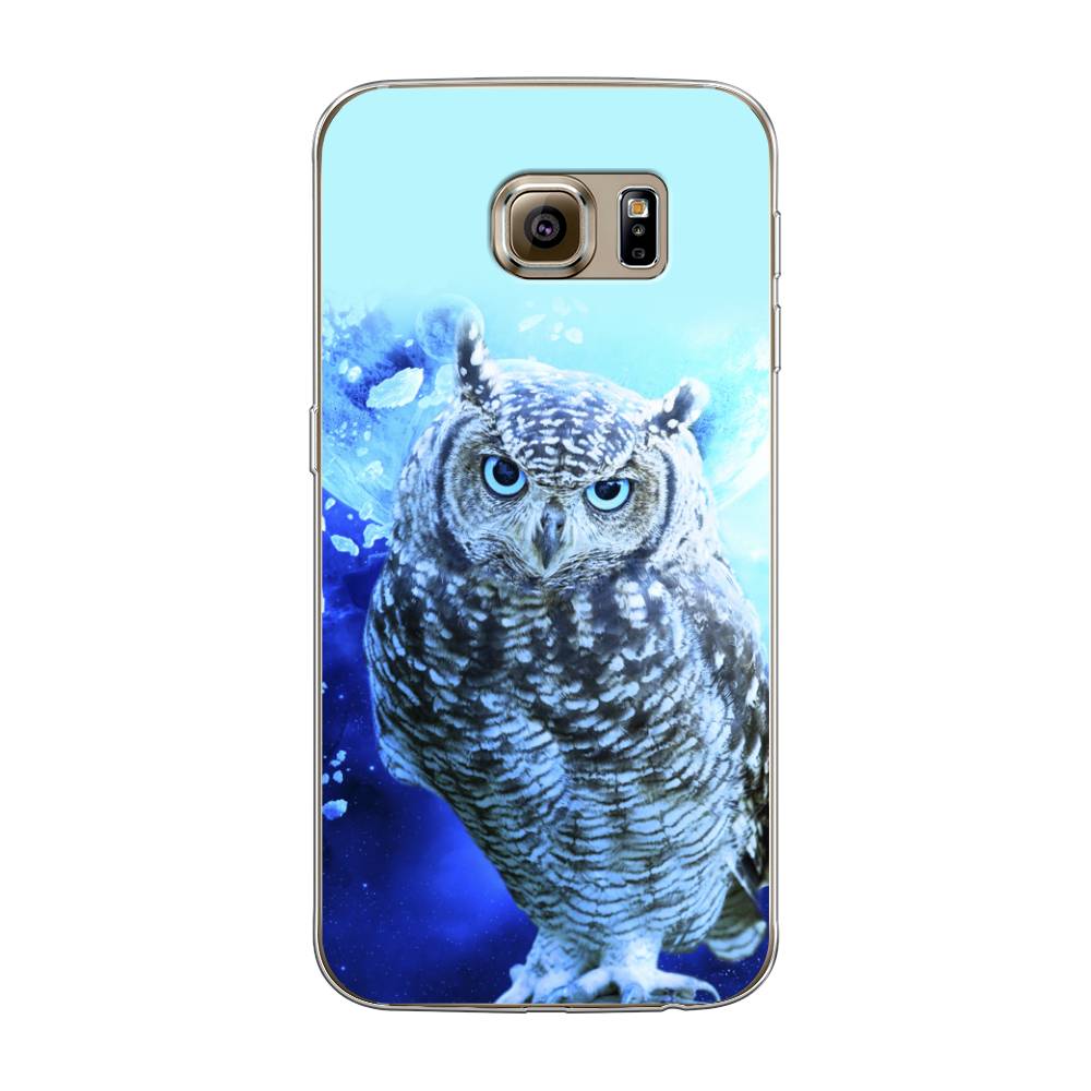 

Чехол Awog на Samsung Galaxy S6 "Сова арт 7", Синий;голубой, 24350-1