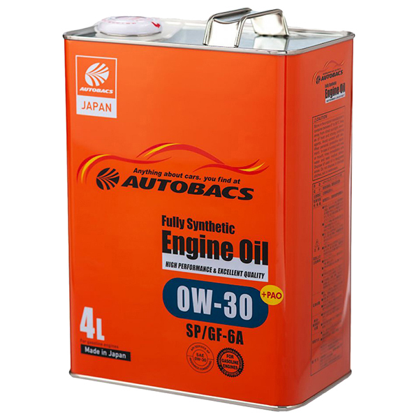 Моторное масло Autobacs Fully Synthetic Engine Oil SP/GF-6 0W30 4л 100053676044