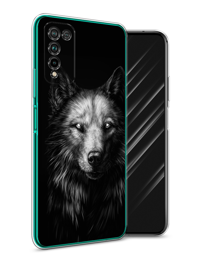 

Чехол Awog на Honor 10X Lite "Волк черно белый", Серый;бежевый;белый, 6104650-1