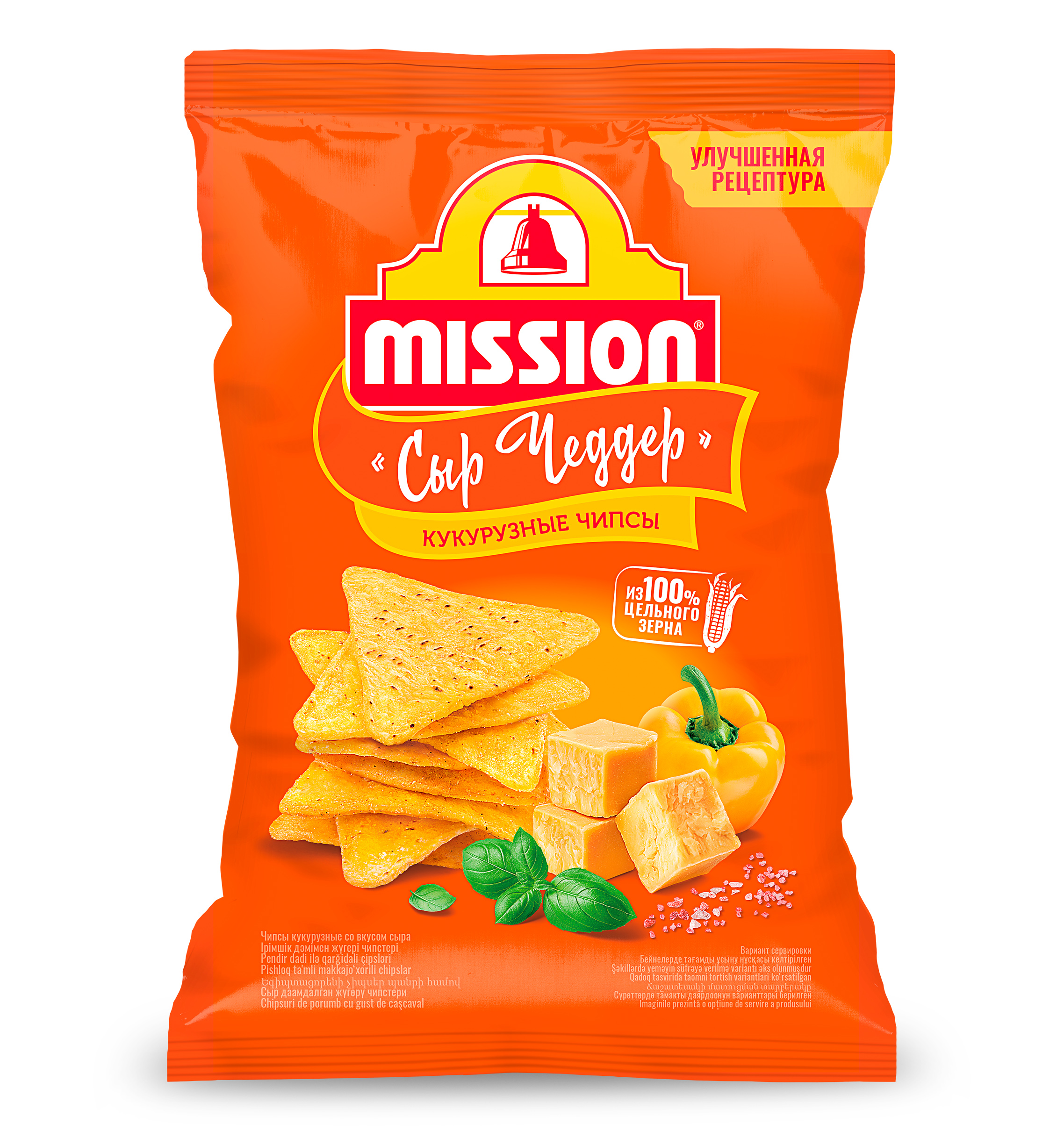 Чипсы кукурузные Mission со вкусом сыр Чеддер 150г