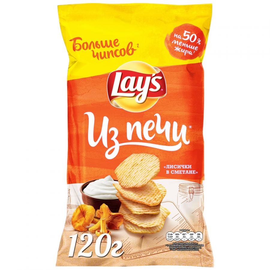 

Чипсы Lays Из печи Лисички в сметане 120г