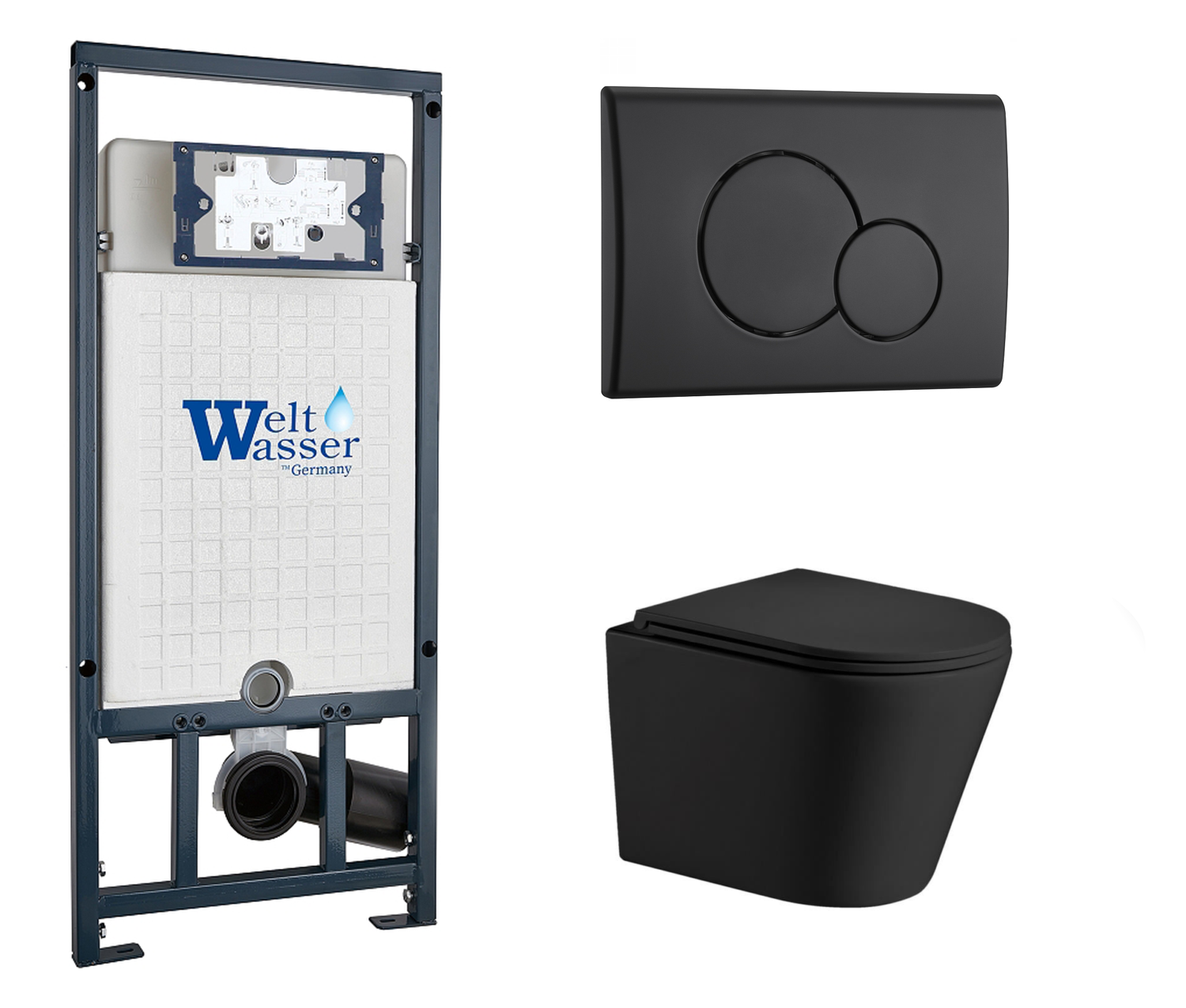 

Комплект: инсталляция WeltWasser Marberg 507 + унитаз Salzbach MT-BL с кнопкой черной
