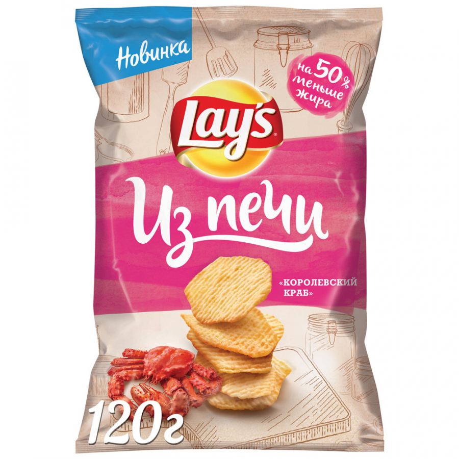 

Чипсы Lays Из печи Королевский краб 120г