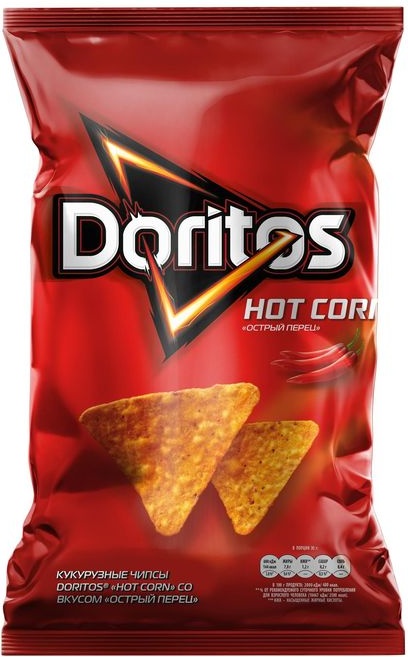 фото Чипсы кукурузные doritos hot corn острый перец 100г