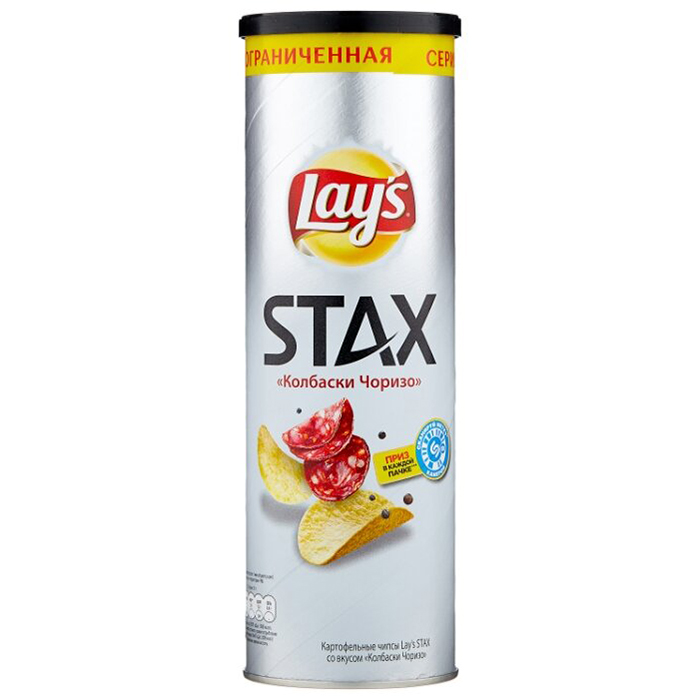 

Чипсы Lays Stax Колбаски Чоризо 140г