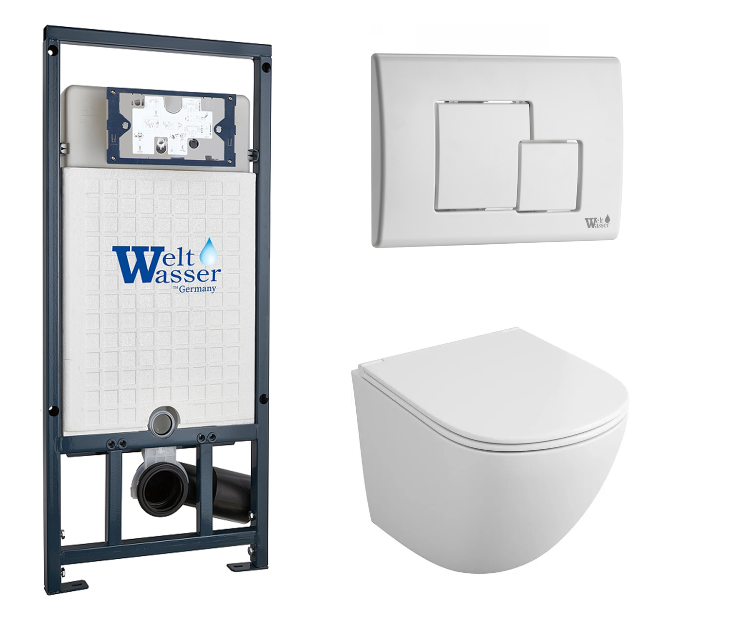 

Комплект: инсталляция WeltWasser Marberg 507 + унитаз Cirkel-H с кнопкой белой