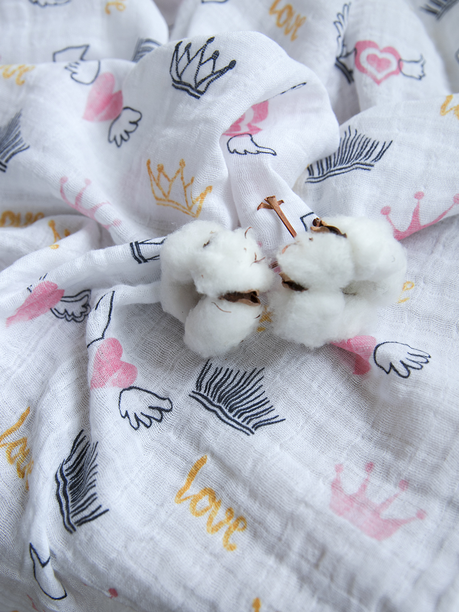 Пеленка муслиновая Baby Nice для новорожденных, 120х120 см пеленка муслиновая мишка в лесу размер 120х120 см