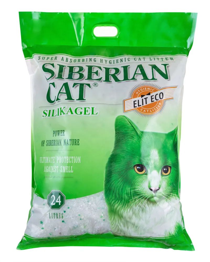 

Впитывающий наполнитель Siberian Cat Elit Eco силикагелевый, 24 л