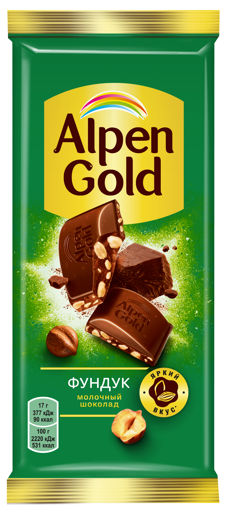 Шоколад Alpen Gold молочный с фундуком 85 г