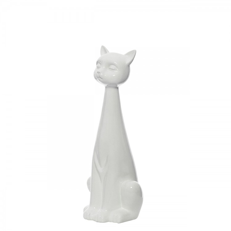 фото Декоративная статуэтка "белый кот", выс.44см jing day enterprise