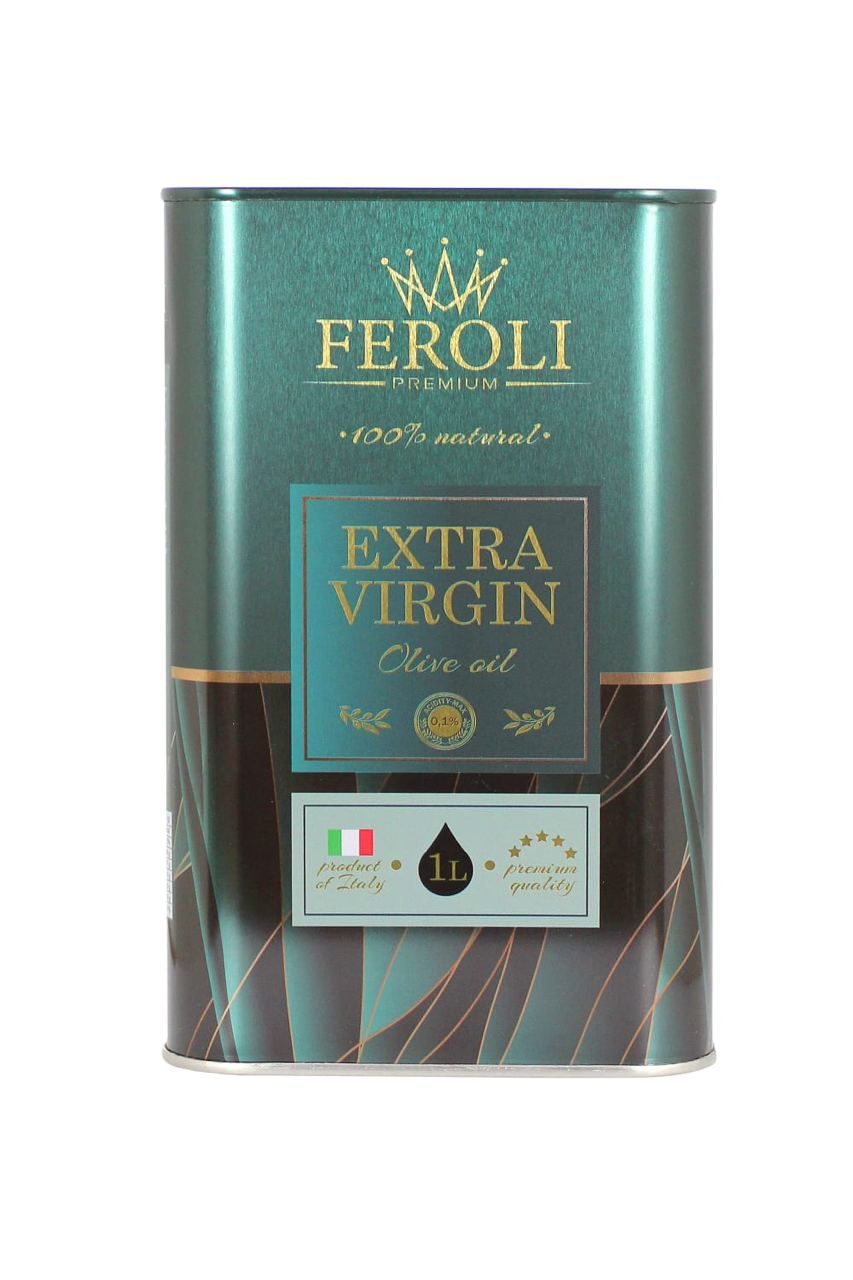 

Натуральное оливковое масло Feroli Premium Extra Virgin Olive oil, 1 л, Feroli-ExtraVirg-жб-1л