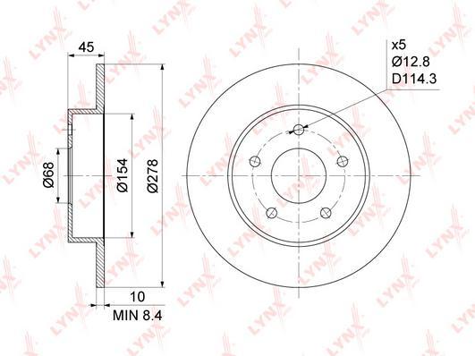 

Диск тормозной задний 278x10 подходит для nissan primerap12 1.6-2.5 02 / almera tino 1