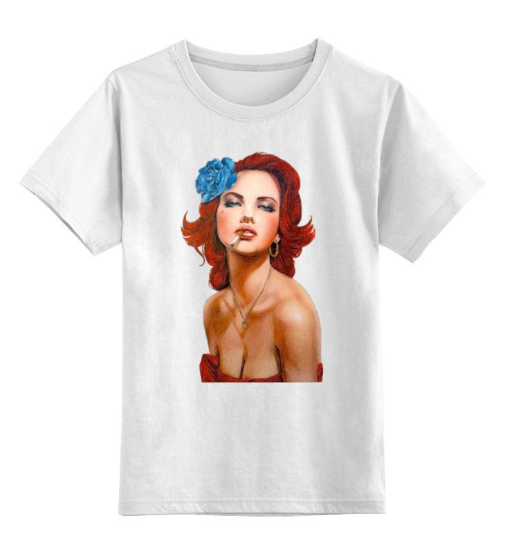 

Футболка детская Printio Blue rose цв. белый р. 116, Blue rose