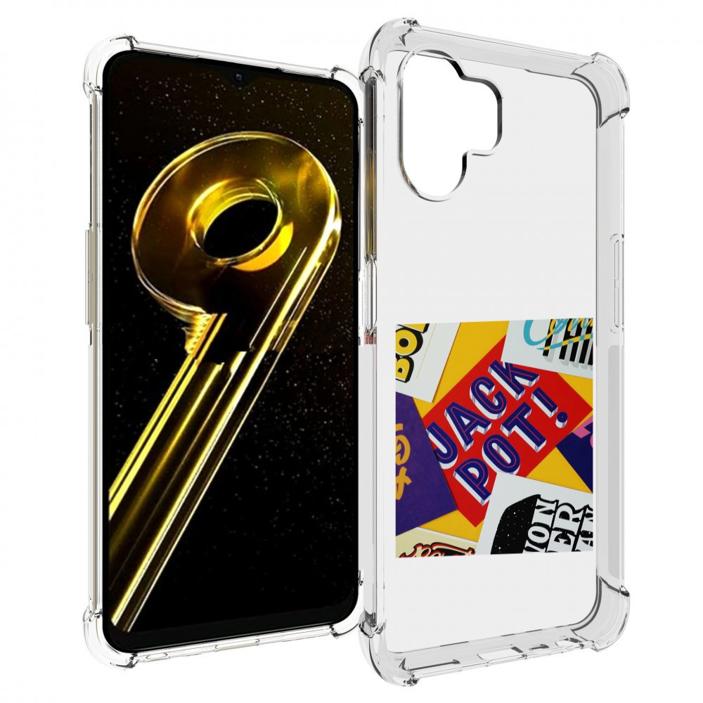 

Чехол бампер MyPads джекпот для Realme 10 5G противоударный, Прозрачный, Tocco
