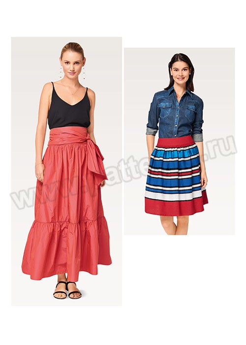 

Выкройка Burda №6514 — Юбка