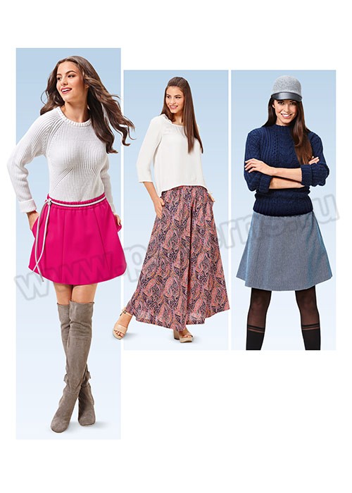 

Выкройка Burda №6586 — Юбка