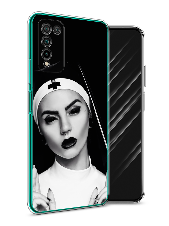 

Чехол Awog на Honor 10X Lite "Черная монашка", Серый;черный, 6104650-9
