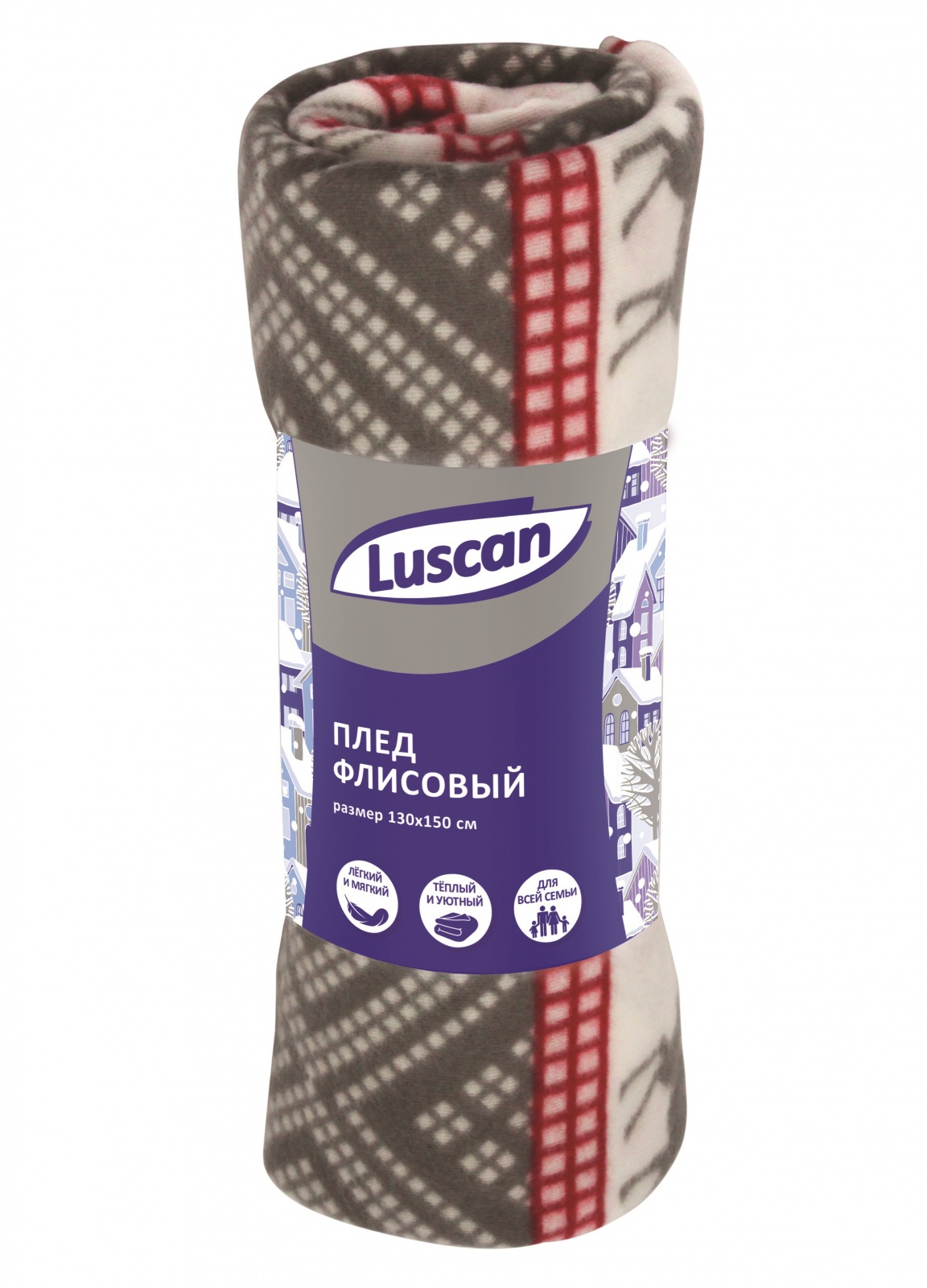 Плед Luscan флис Олени 130x150 см