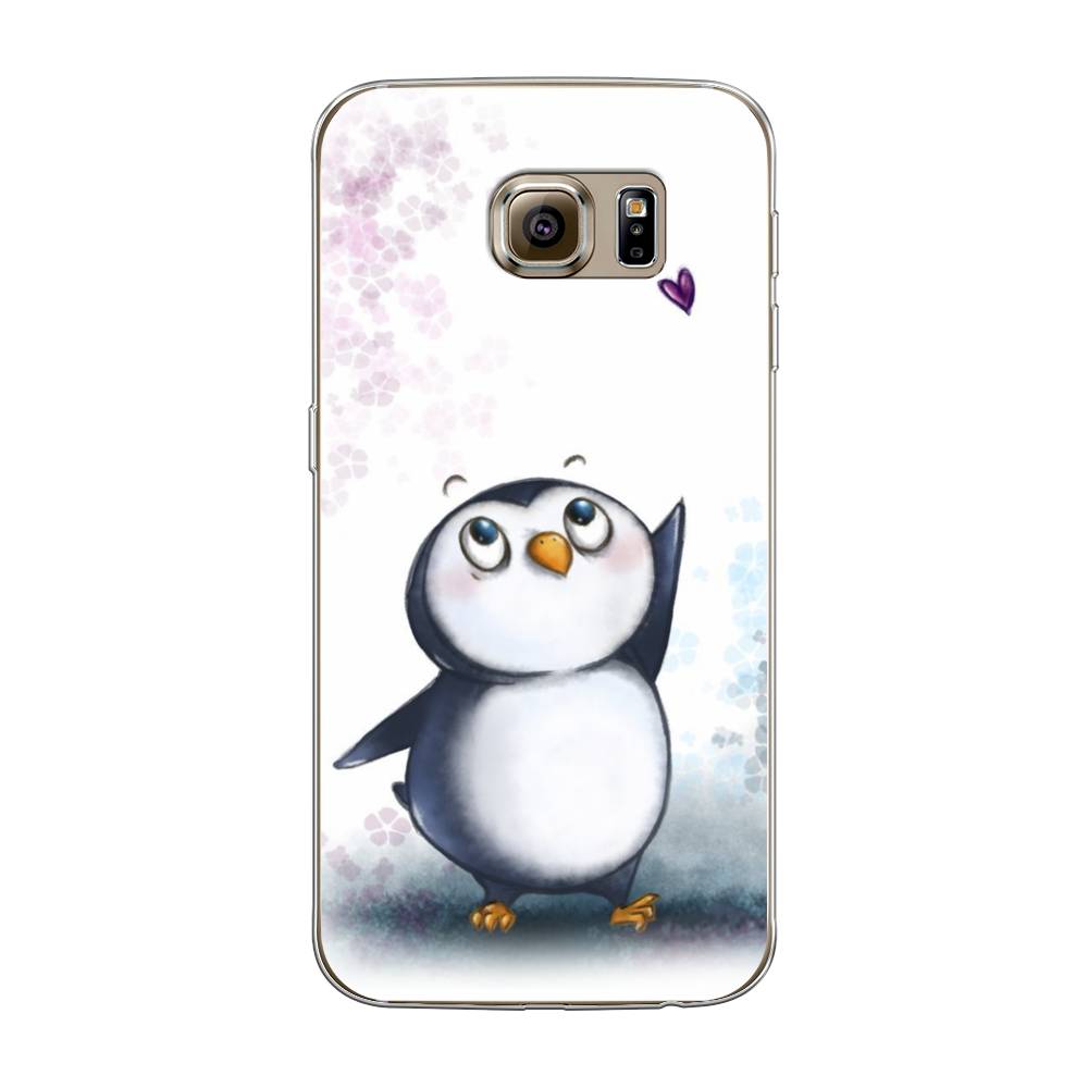 

Чехол Awog на Samsung Galaxy S6 "Пингвин и сердечко", Белый, 24350-1