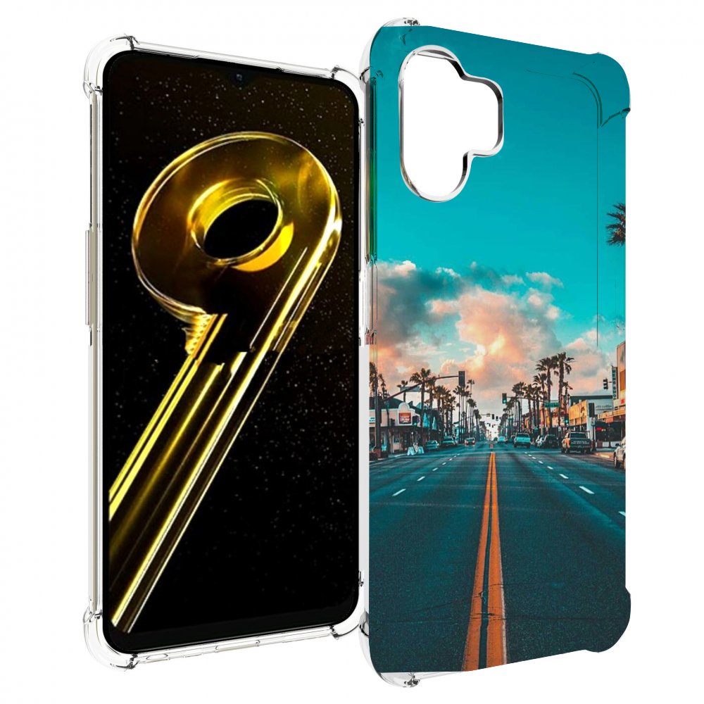 

Чехол бампер MyPads дорога-в-лос-анджелес для Realme 10 5G проти..., Прозрачный, Tocco