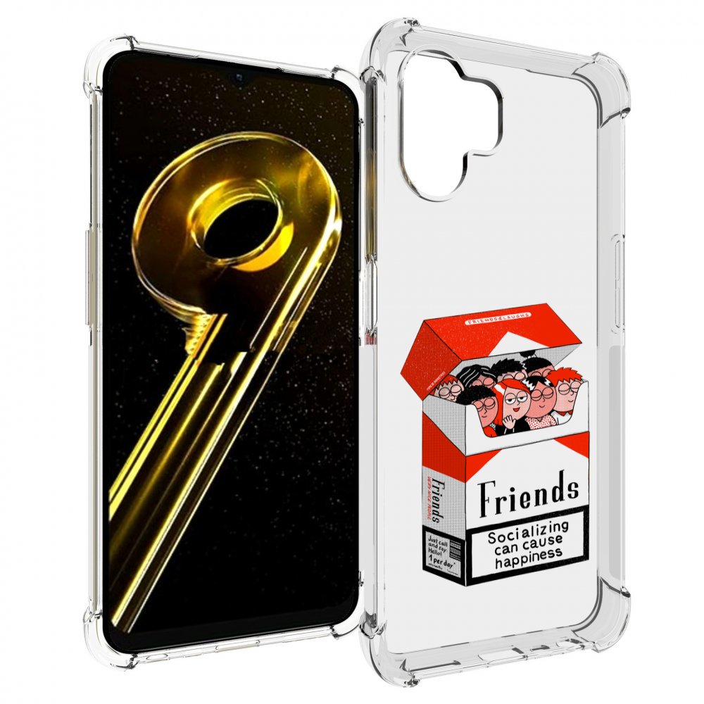 Чехол бампер MyPads друзья для Realme 10 5G противоударный