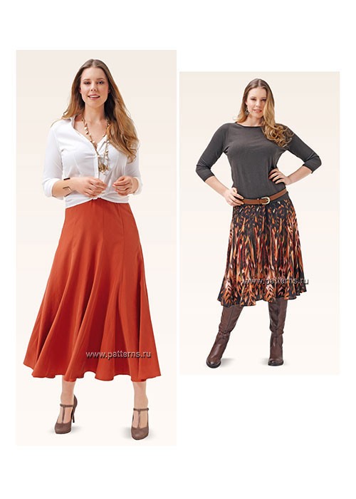 

Выкройка Burda №6714 — Юбка