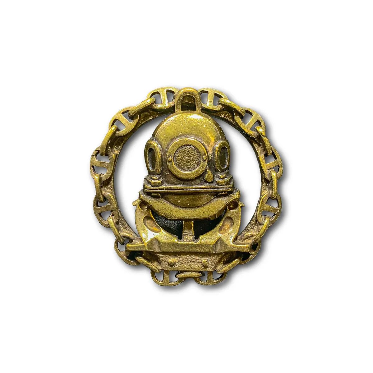 

Знак Нагрудный Водолаз В Цепи (ВМФ / Золотистый / Винтовая закрутка)