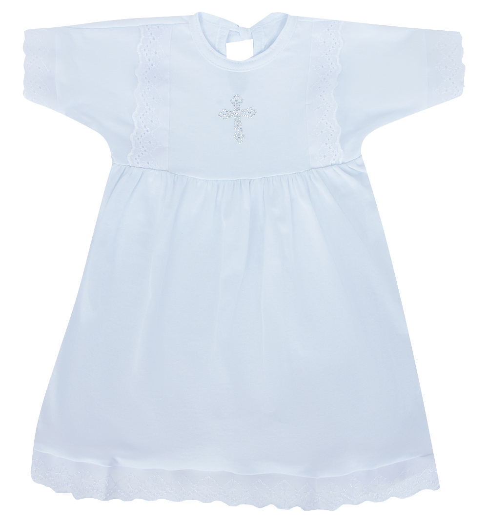 фото Платье крестильное для детей моей крохе пл-кр-003 белый 68