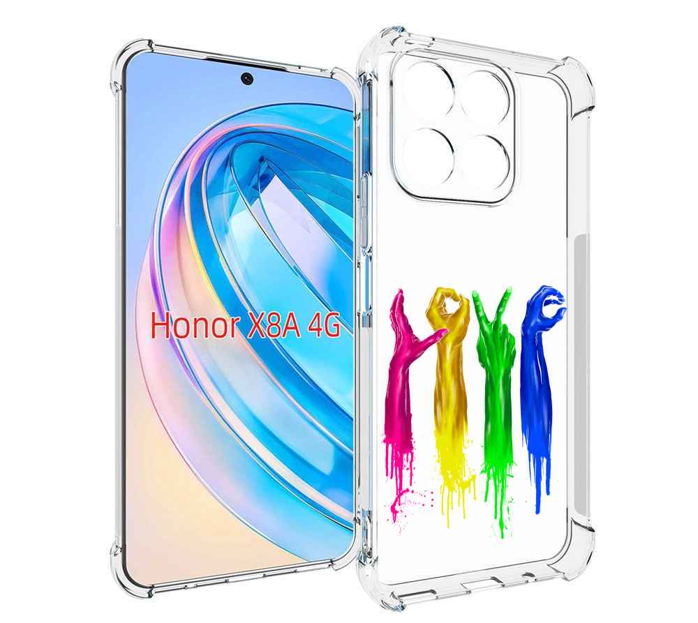 

Чехол MyPads яркие руки love для Honor X8a, Tocco