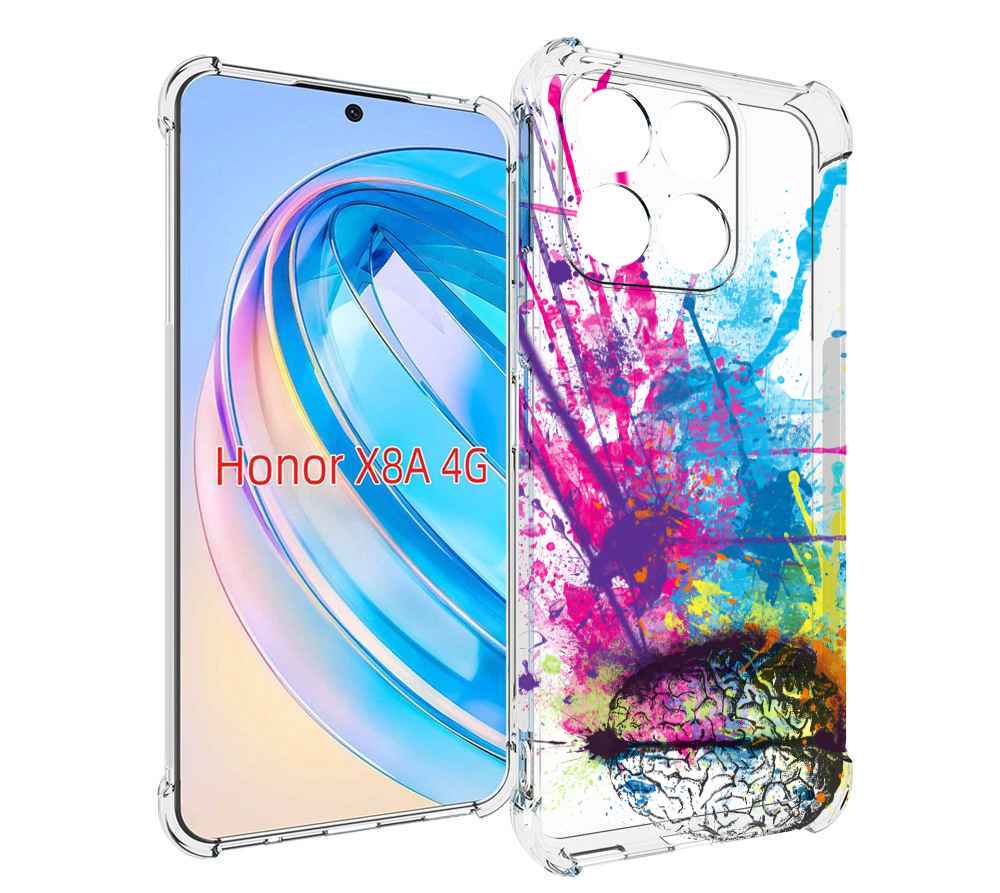 

Чехол MyPads яркий красочный мозг для Honor X8a, Tocco