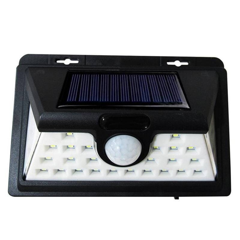 фото Фонарь настенный на солнечных батареях solar induction lamp 1828b с датчиком движения