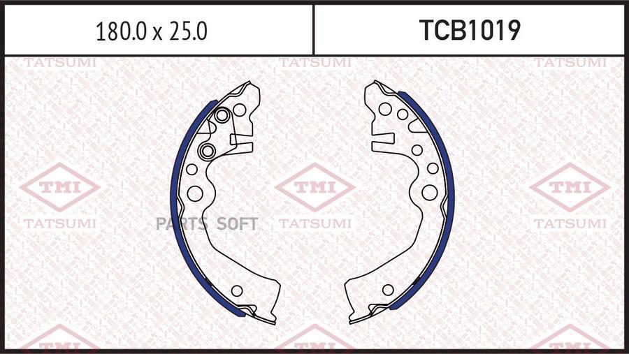 

Колодки тормозные Tatsumi барабанные tcb1019