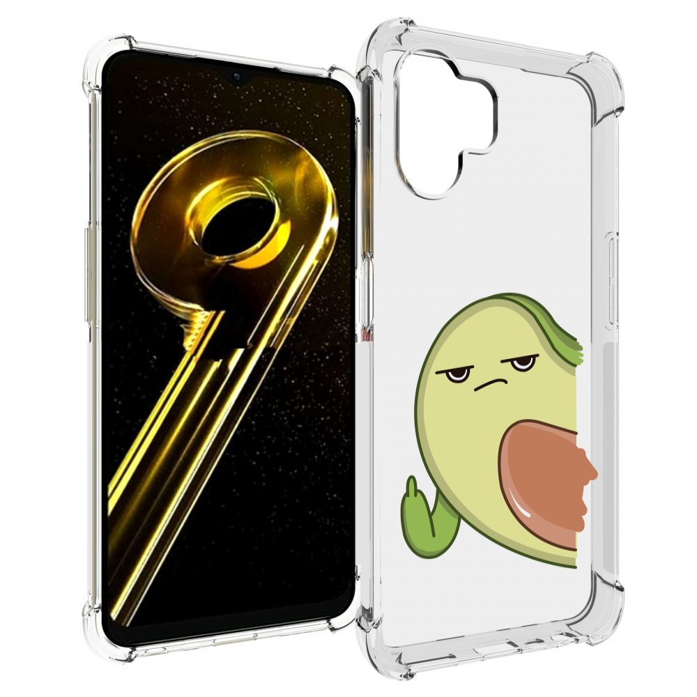 

Чехол бампер MyPads злой-авокадо для Realme 10 5G противоударный, Прозрачный, Tocco