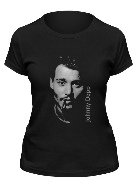 

Футболка женская Printio Johnny depp черная XL, Черный, Johnny depp