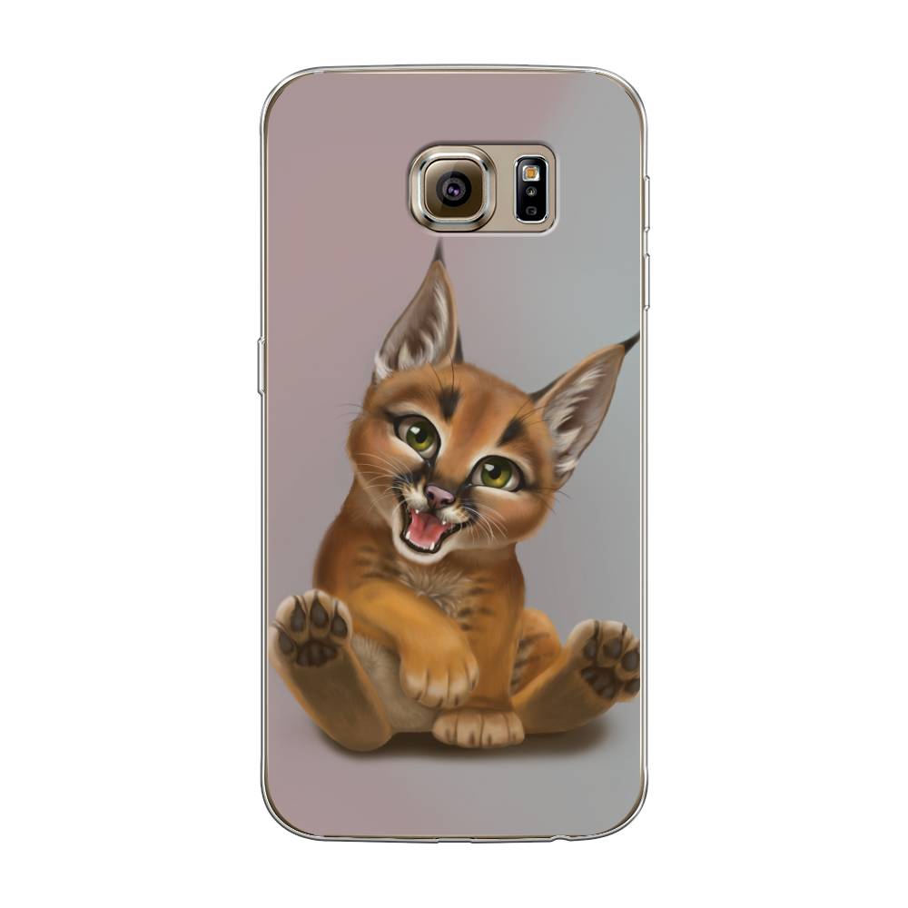 

Чехол Awog на Samsung Galaxy S6 "Малыш рыси", Оранжевый;серый, 24350-1